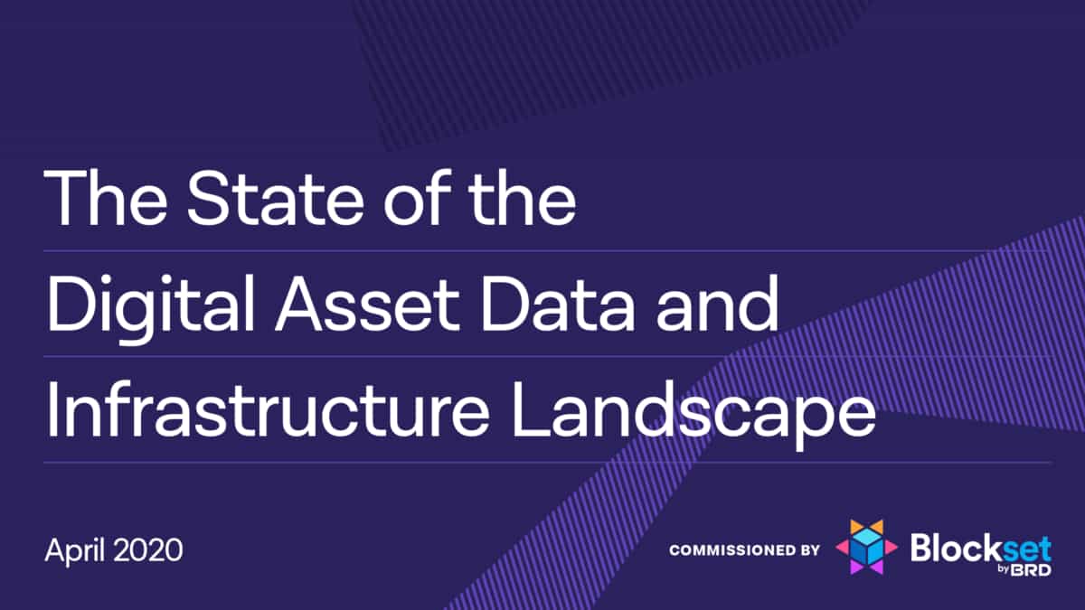 Digital Asset Data and Infrastructure Landscape - 2020