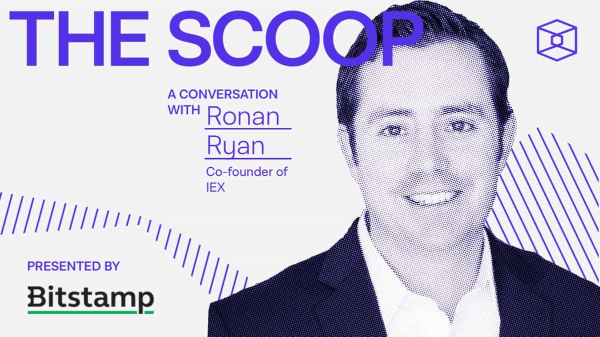 IEX co-founder Ronan Ryan on why bitcoin exchanges will eventually charge for market data