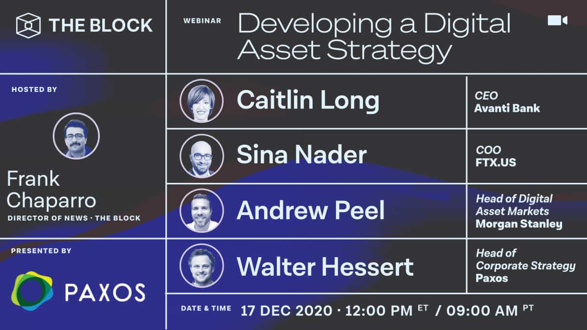 The Block Presents: Developing a Digital Asset Strategy — Brought to you by Paxos