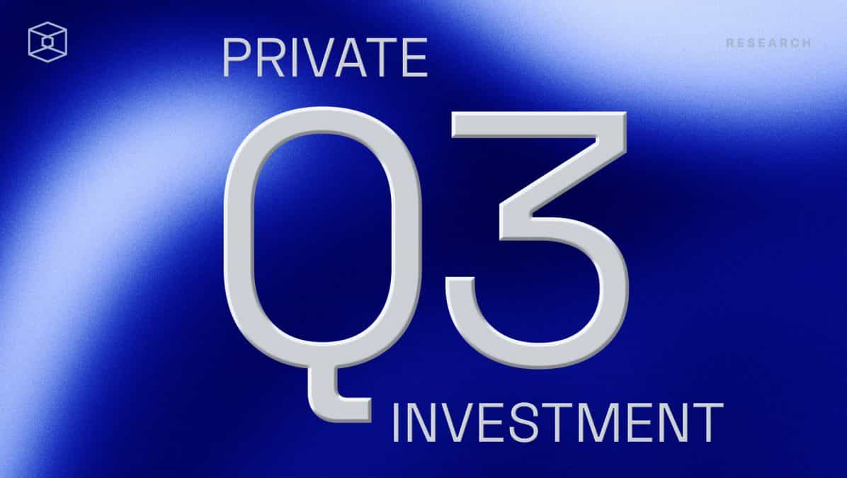 Overview of Q3' 21 private funding of crypto companies