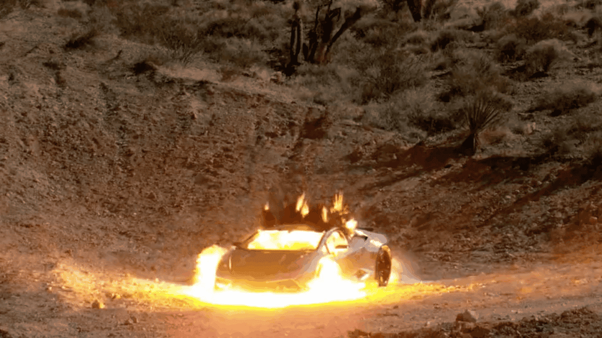 Artist blows up Lamborghini to make NFTs — in protest against get-rich-quick culture