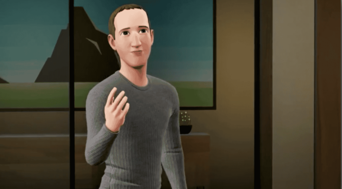 Meta CEO Mark Zuckerberg during a company presentation in 2021.