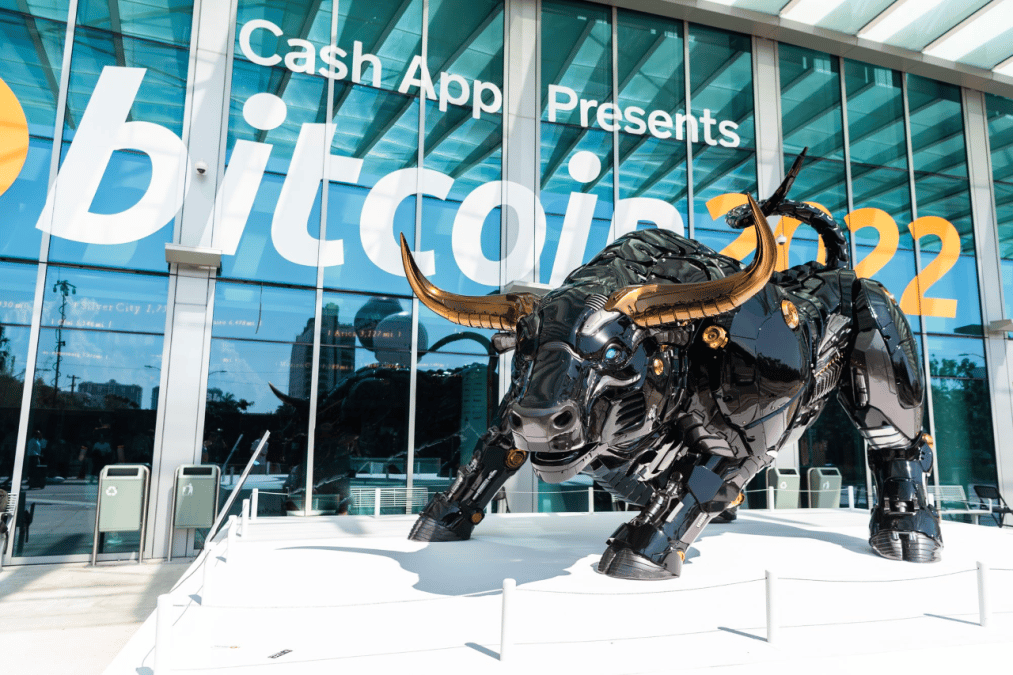 Photo: Bitcoin Miami's cyborg bull