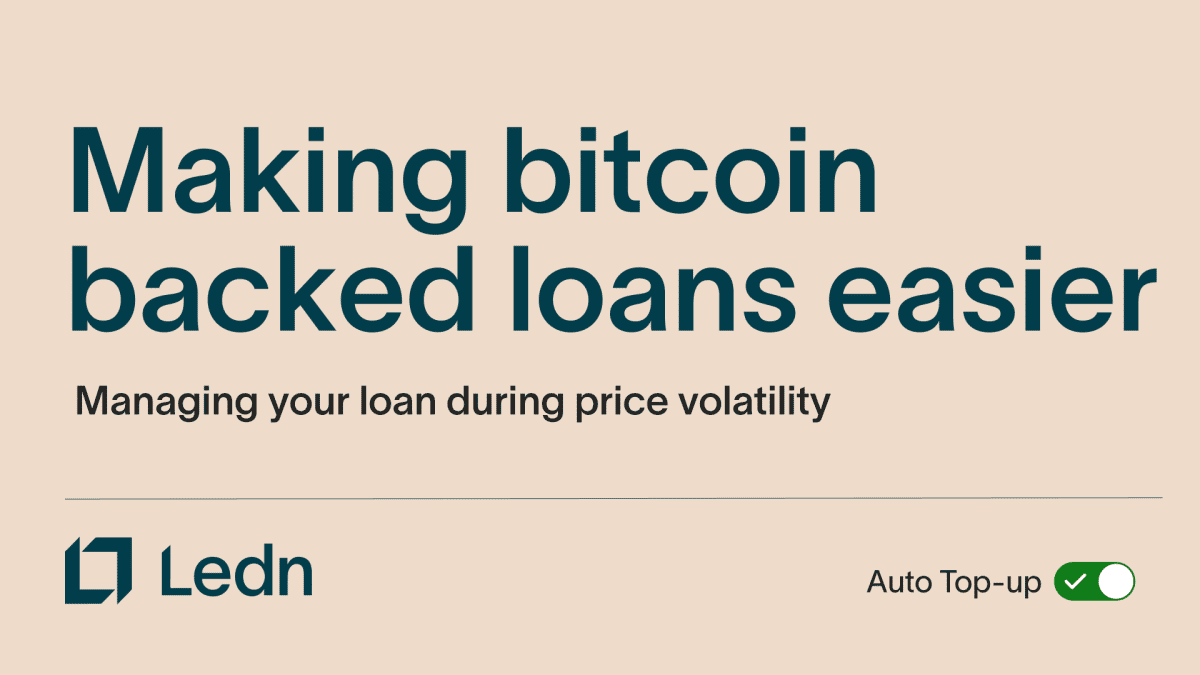 Making Bitcoin backed loans easier