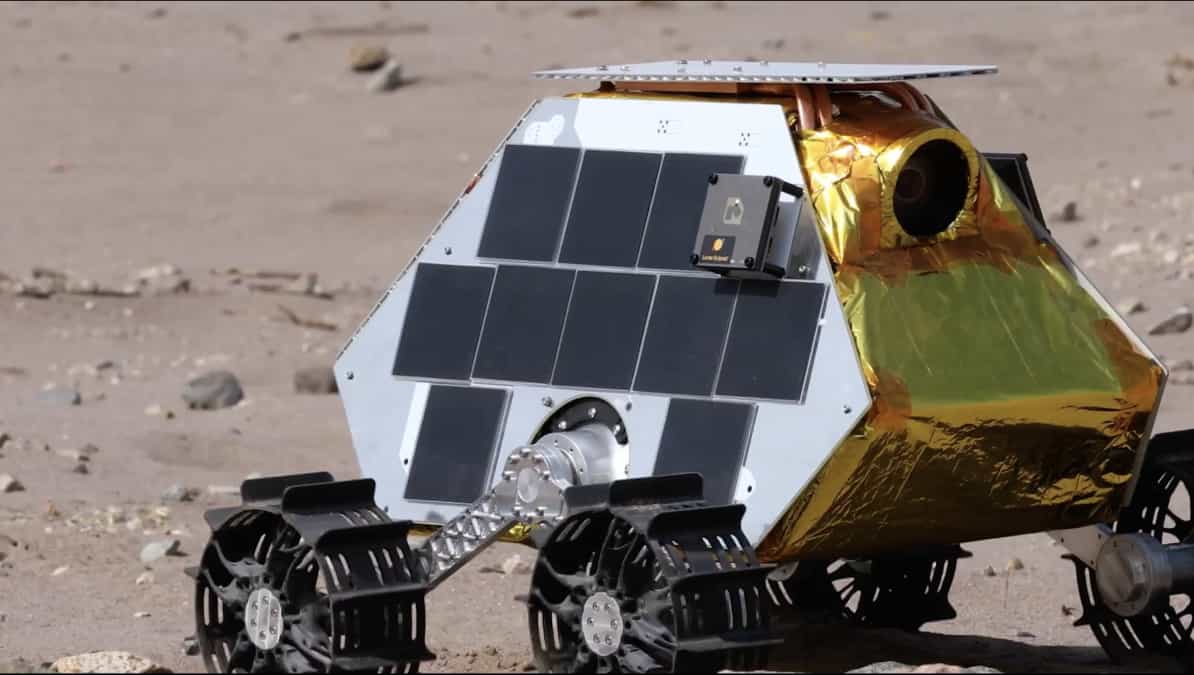 Model of Lunar Outpost rover being sent to moon later this year.