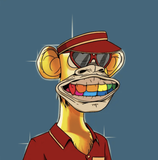 <span style="font-size: 8pt;">Bored Ape Yacht Club #7090. Image: X2Y2</span>