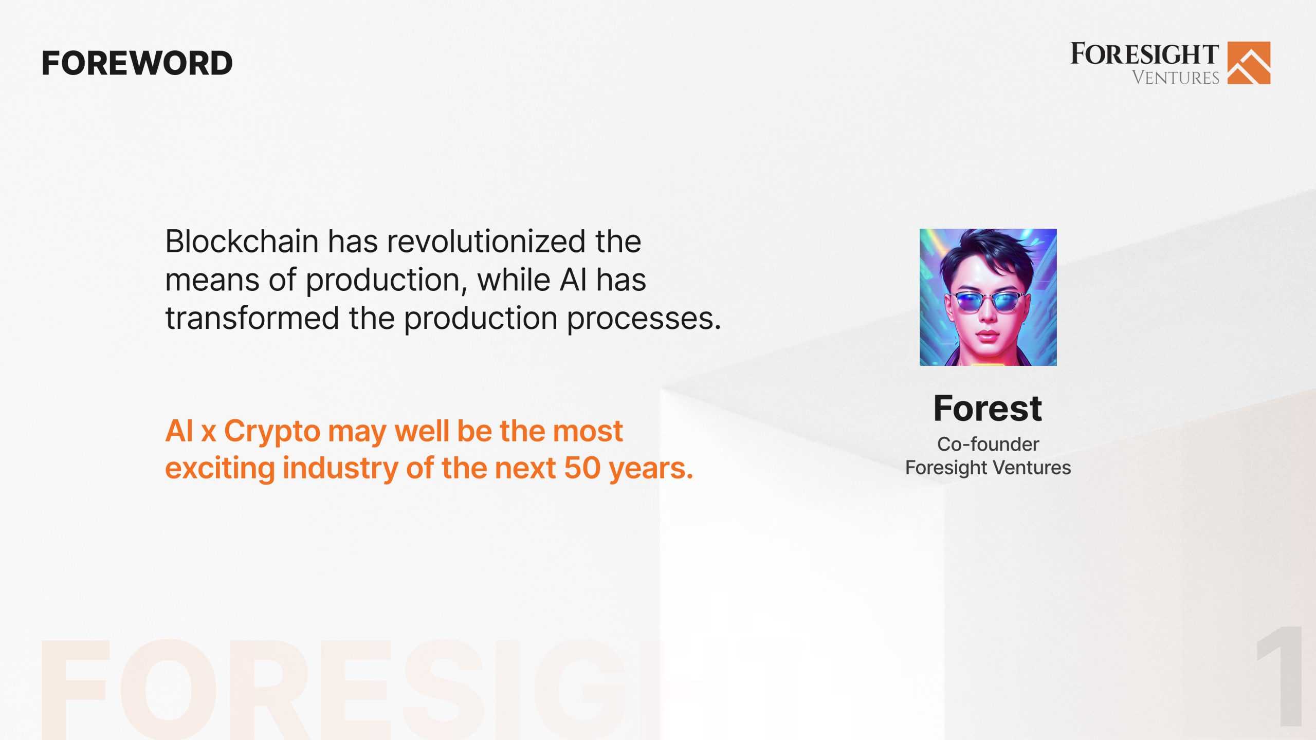 Foresight Ventures: AI x Crypto Report | The Block