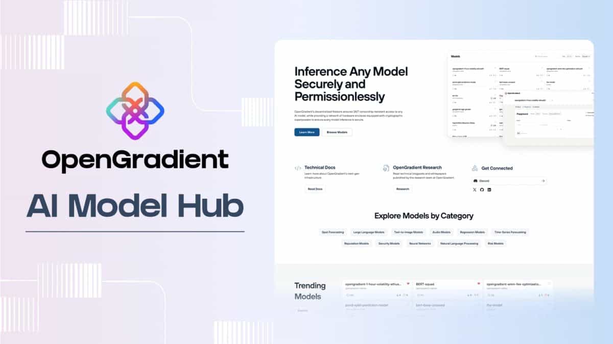 OpenGradient Launches Decentralized AI Model Hub, Challenging Traditional Platforms