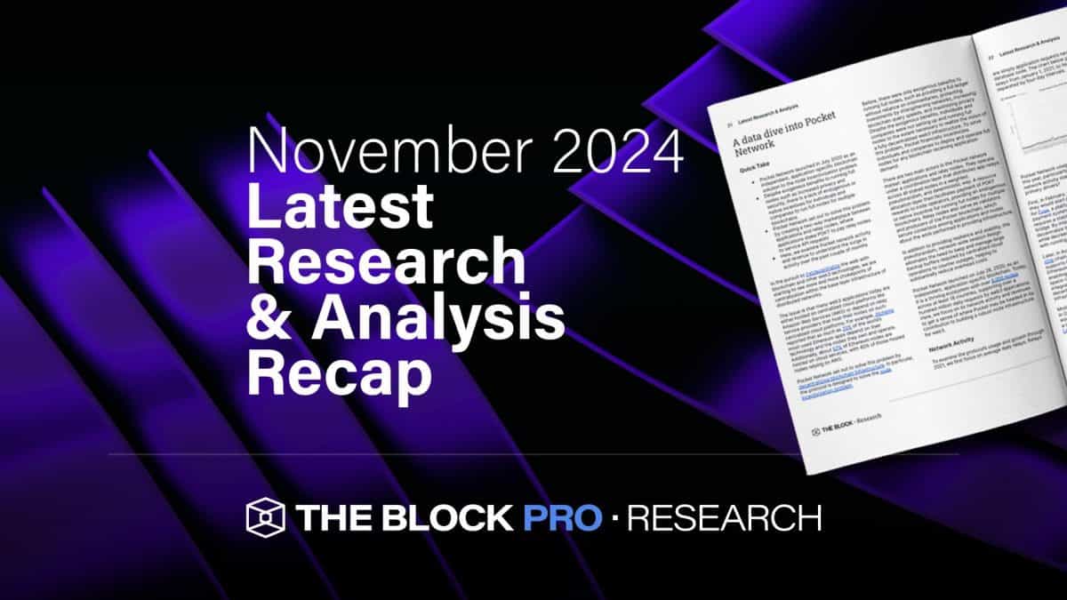 November Research and Analysis Recap