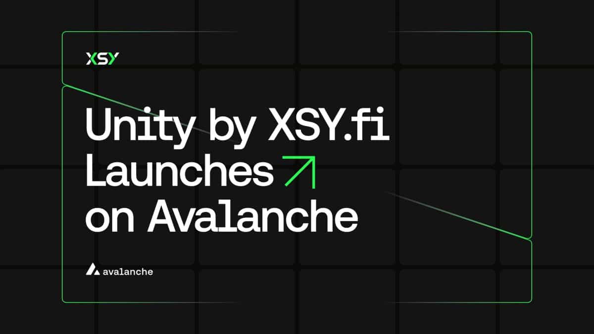 XSY Launches Digital Synthetic Dollar Unity ($UTY) on Avalanche Blockchain, Raises $5 Million in Funding to Advance DeFi Infrastructure