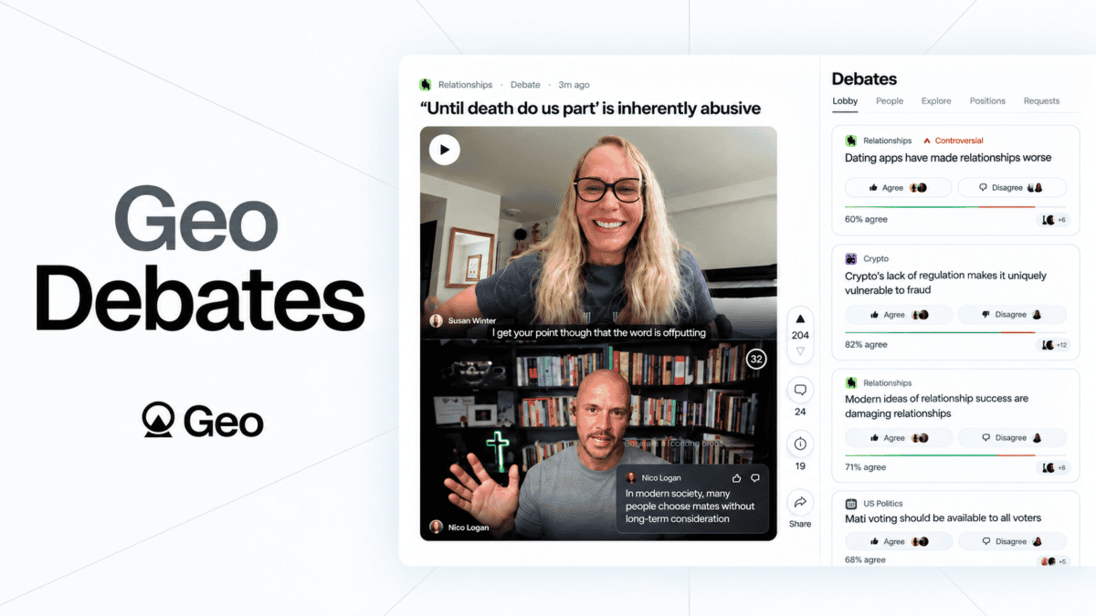 Geo Debates launches TikTok-style video debates where the crowd votes on who won