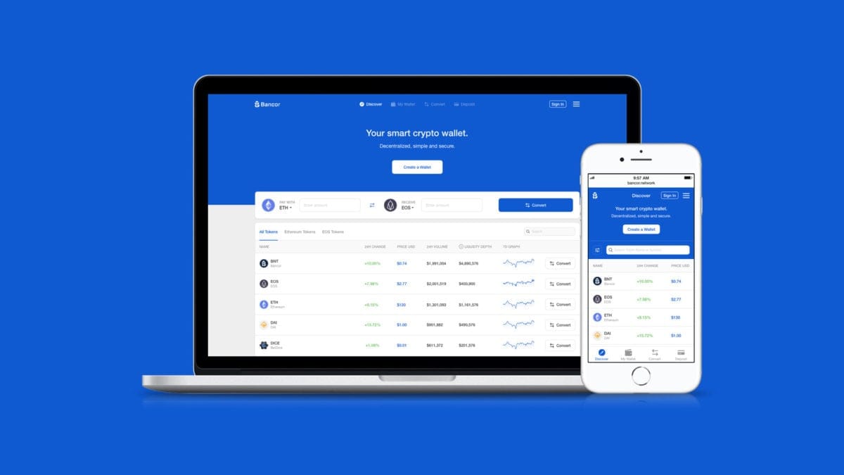 Bancor launches new wallet to improve user experience for cross-chain token trading