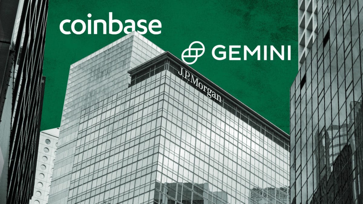 JPMorgan now serves crypto exchanges, Coinbase and Gemini first clients - report