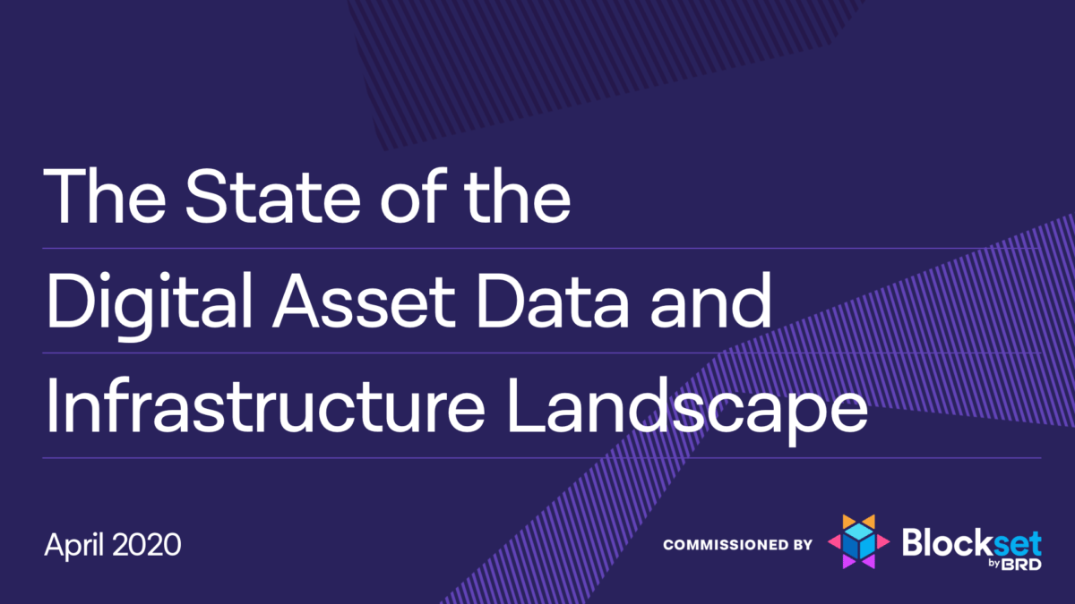 Digital Asset Data and Infrastructure Landscape - 2020