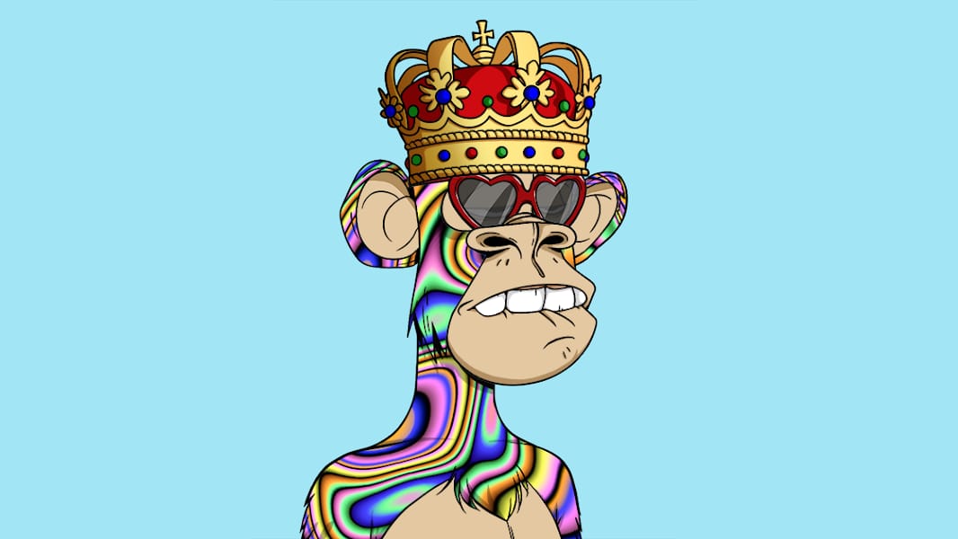 Crowned Bored Ape with trippy fur sells for record $2.7 million