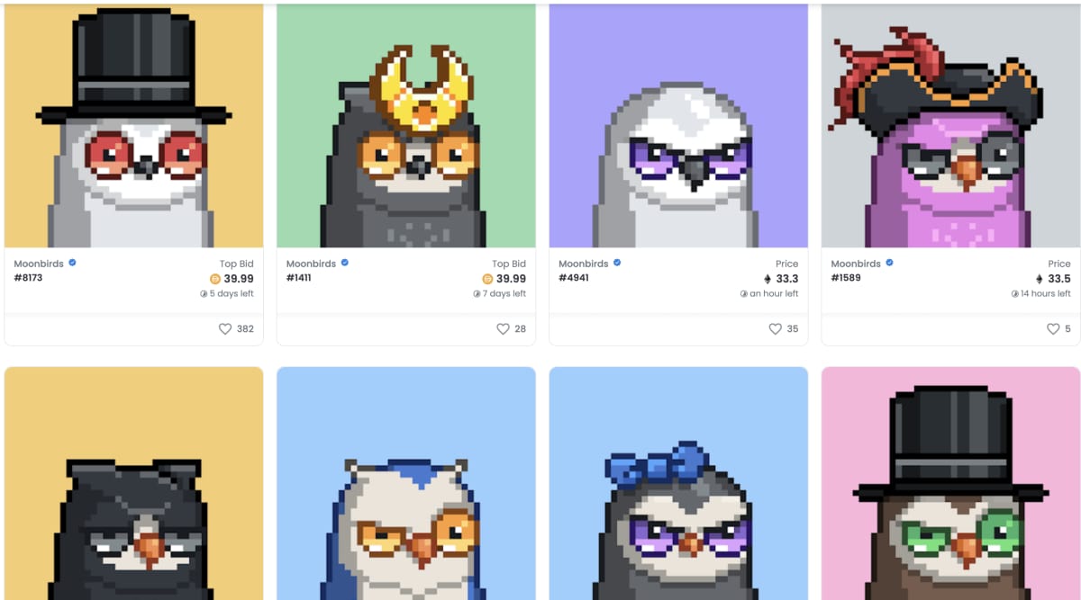 Moonbirds NFT sells for record $1 million within week of launch