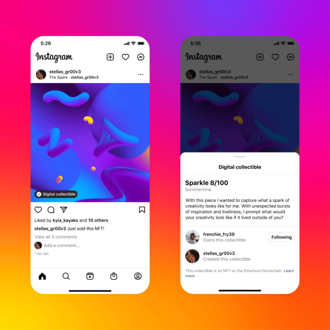 How Instagram's layout will change with the new updates. [Credit: Meta]