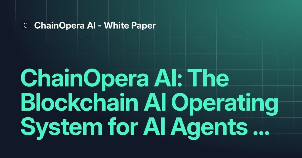 The Secret Behind ChainOpera AI’s Explosive Success: Strategic Cycle Timing and a Fully Diluted Valuation Beyond $4 Billion
