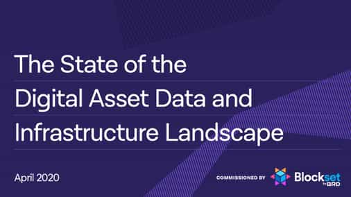 Digital Asset Data and Infrastructure Landscape - 2020