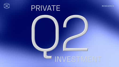 Overview of Q2' 21 private funding of crypto companies