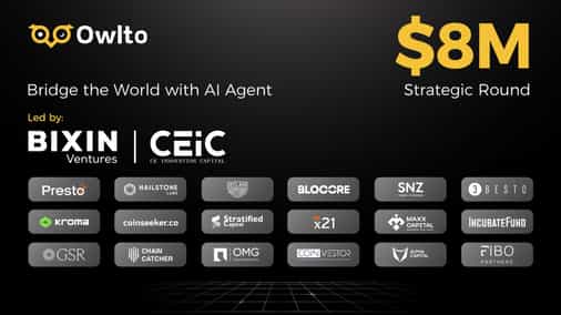 The Leading Bridge with 1.6M Users in 206 Countries & Regions, Owlto Finance Raises $8M Ahead of Token Launch & Airdrop