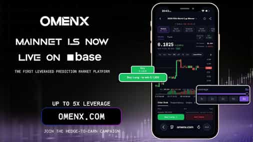 OmenX Launches Mainnet as the First Live Leveraged Prediction Market Platform