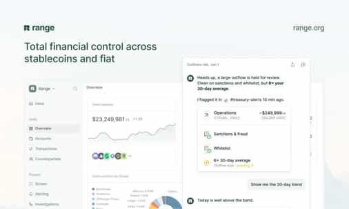 Range raises $8.3M Series A to unify treasury, risk and compliance across stablecoins and fiat