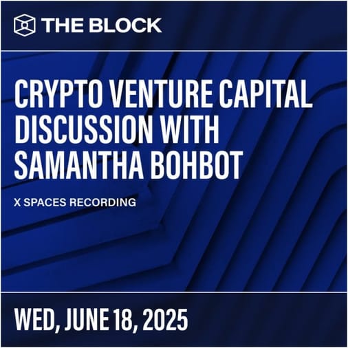 Crypto venture capital discussion with Samantha Bohbot | X Spaces Recording