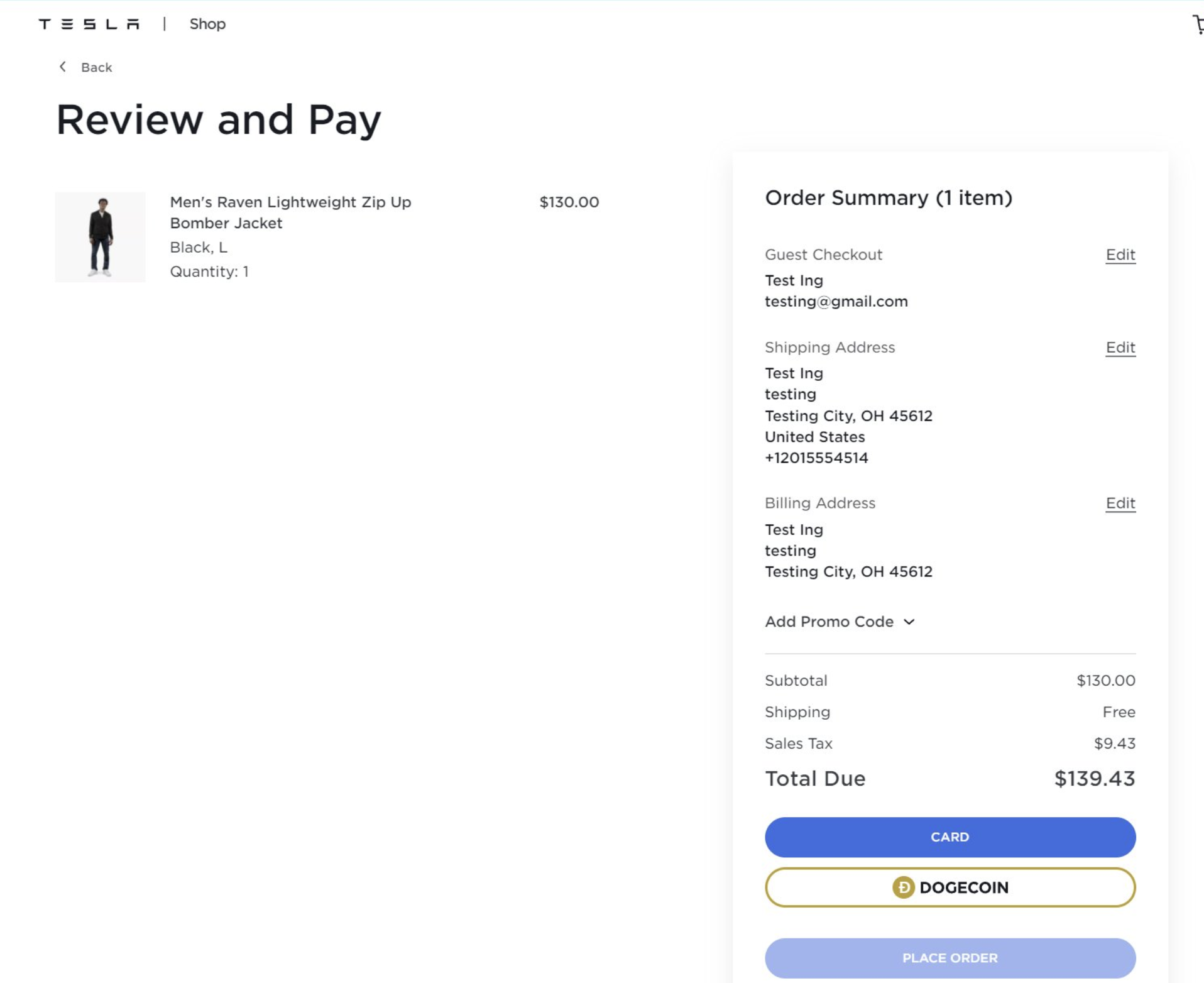 Electric carmaker tesla is testing a previously teased dogecoin (doge) payment option, according to its website's source code.