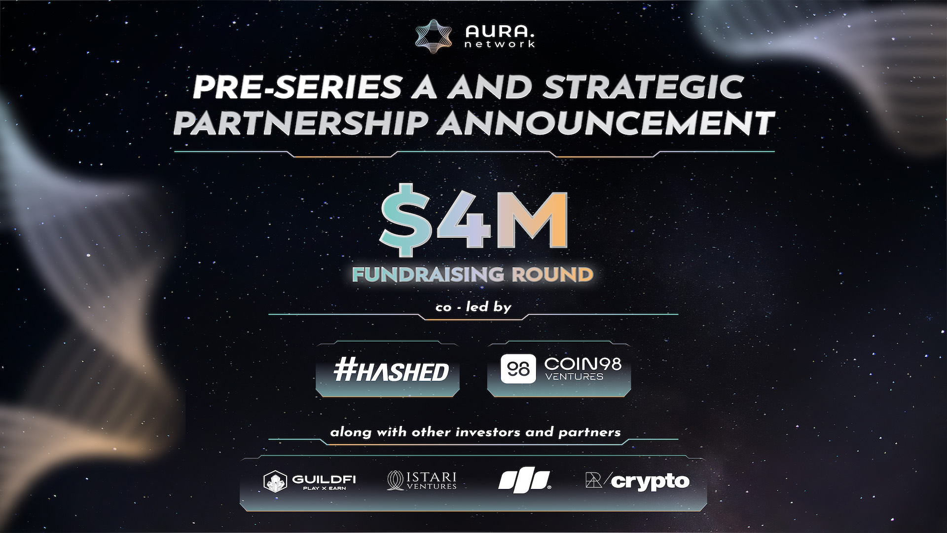Aura Network raised $4M in Pre-Series A funding round led by Hashed and  Coin98 | The Block