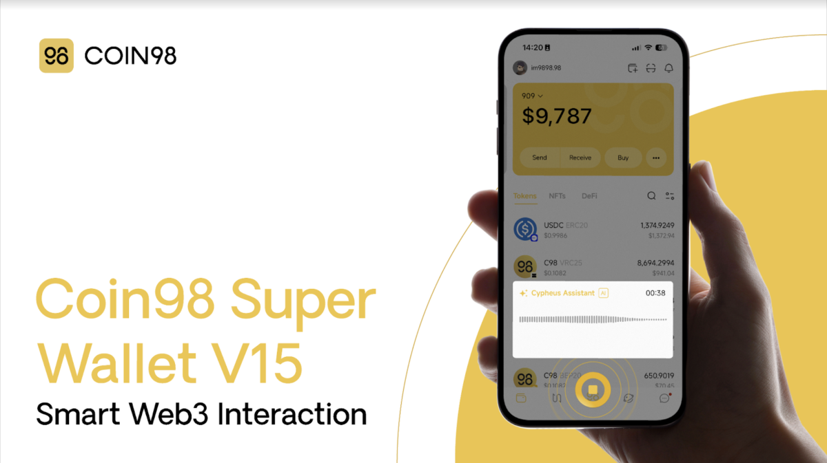 Coin98 Super Wallet Launches V15, Adding AI and On-chain Chat for Smart  Web3 Interaction | The Block