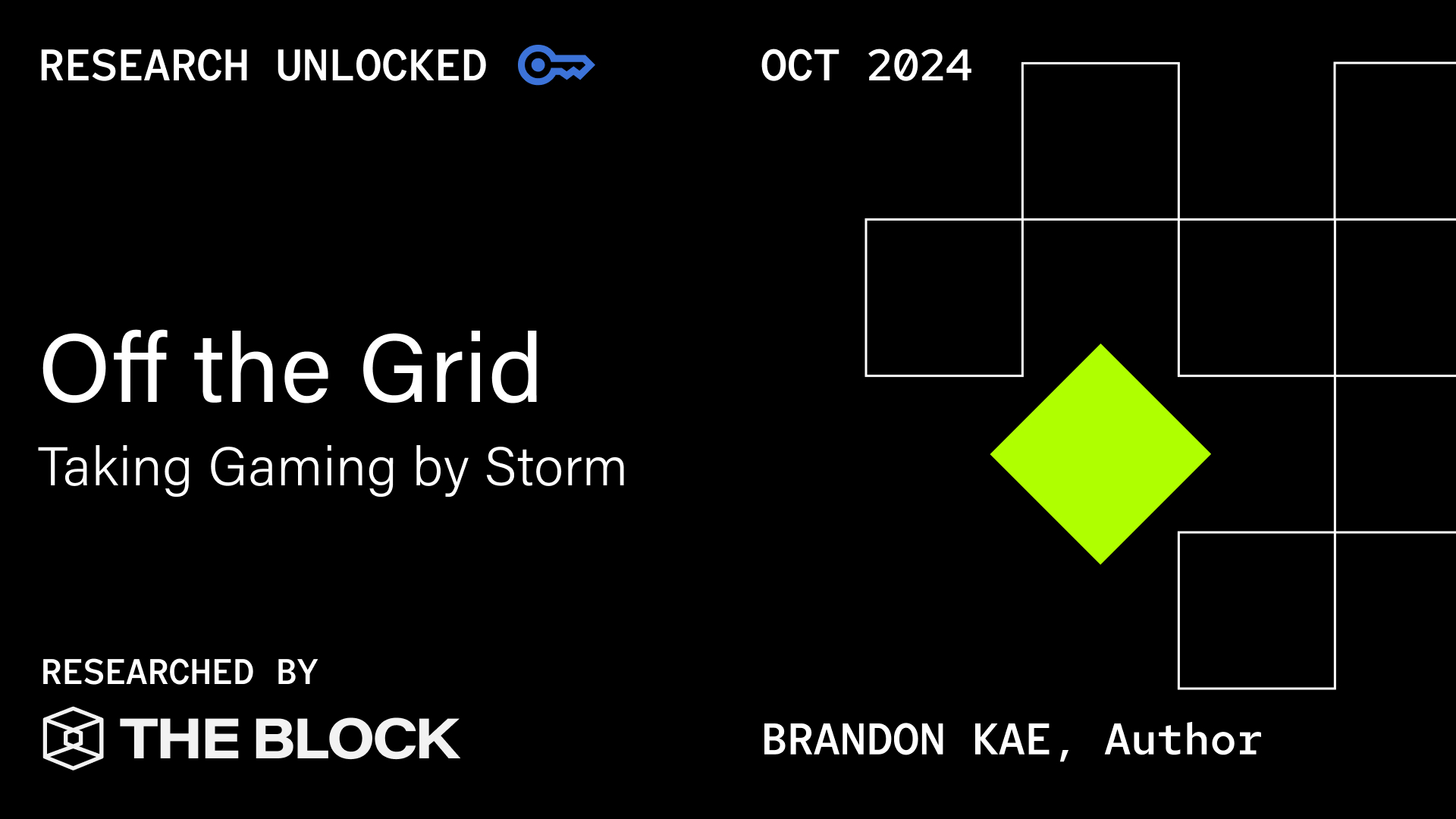 Research Unlock: Off The Grid is Taking Gaming by Storm | The Block