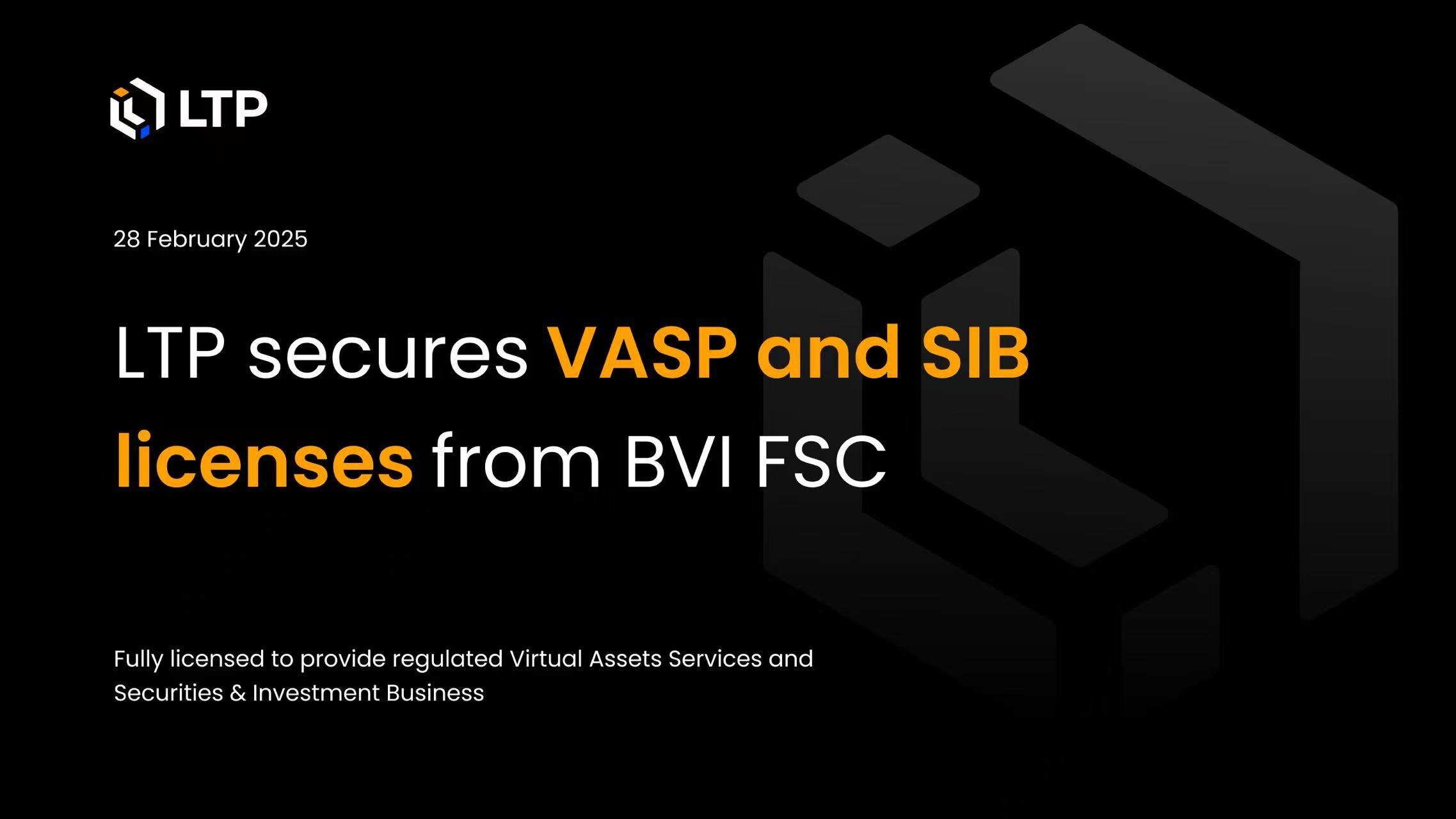 LTP Secures VASP and SIB Licenses from BVI FSC | The Block