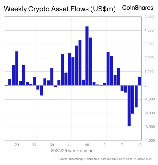 Weekly crypto asset flows. Images: CoinShares.