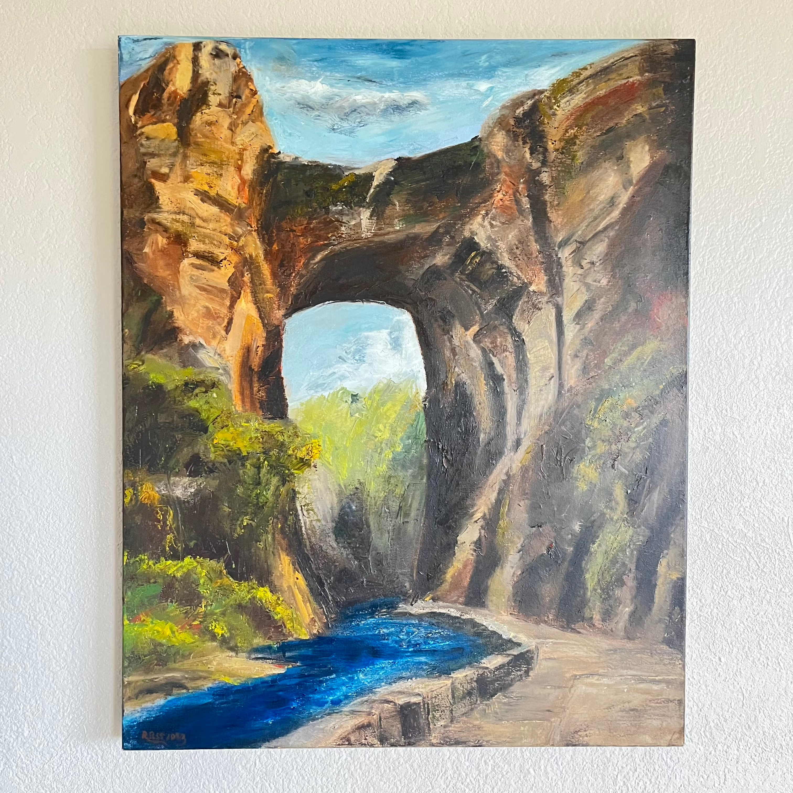 A painting entitled "Archway" by Ross Ulbricht an another prisoner known as "Omega"
