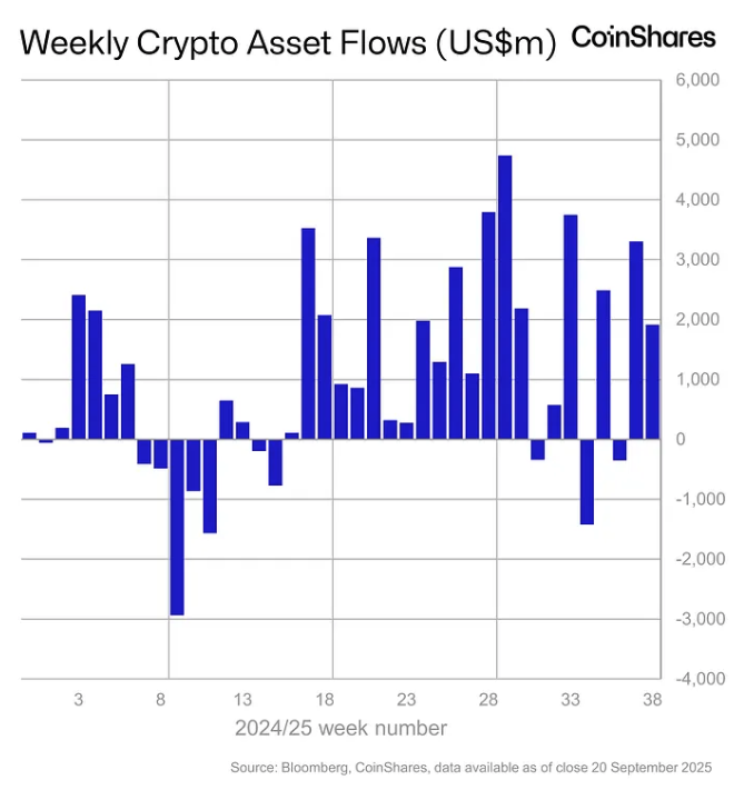Weekly crypto asset flows. Images: CoinShares.