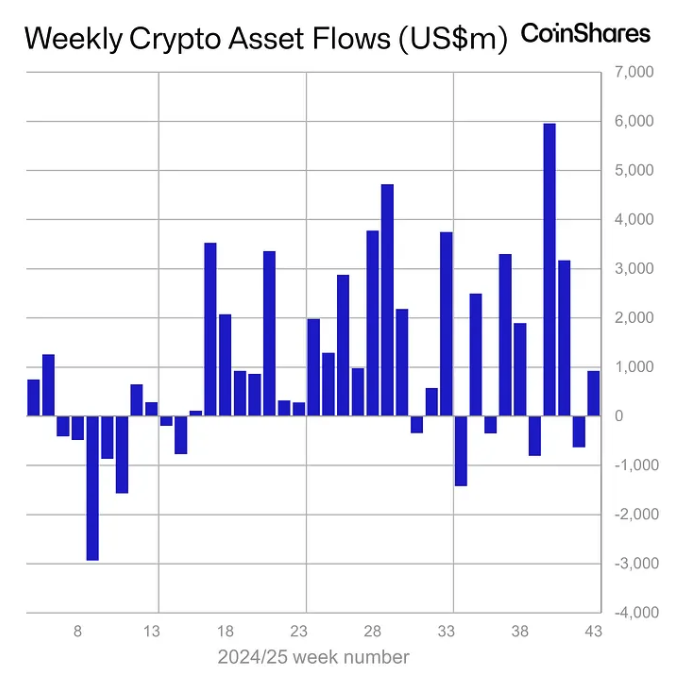 Weekly crypto asset flows. Images: CoinShares.